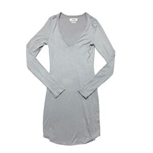 Aritzia Golden by TNA Gray V-Neck Tunic/Dress